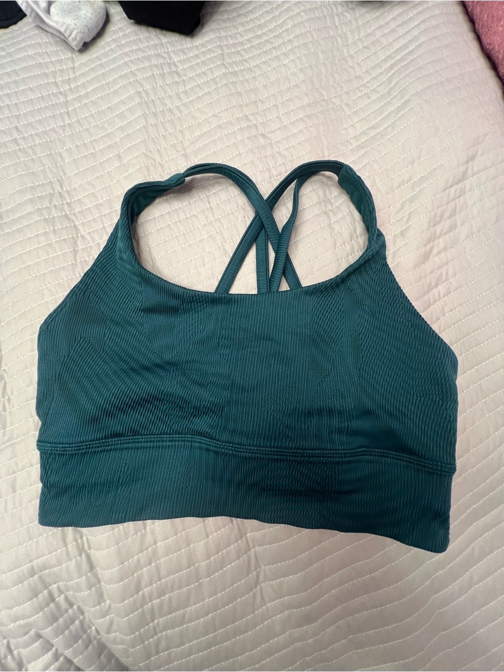 Lululemon Align Teal Ribbed Energy Longline Bra